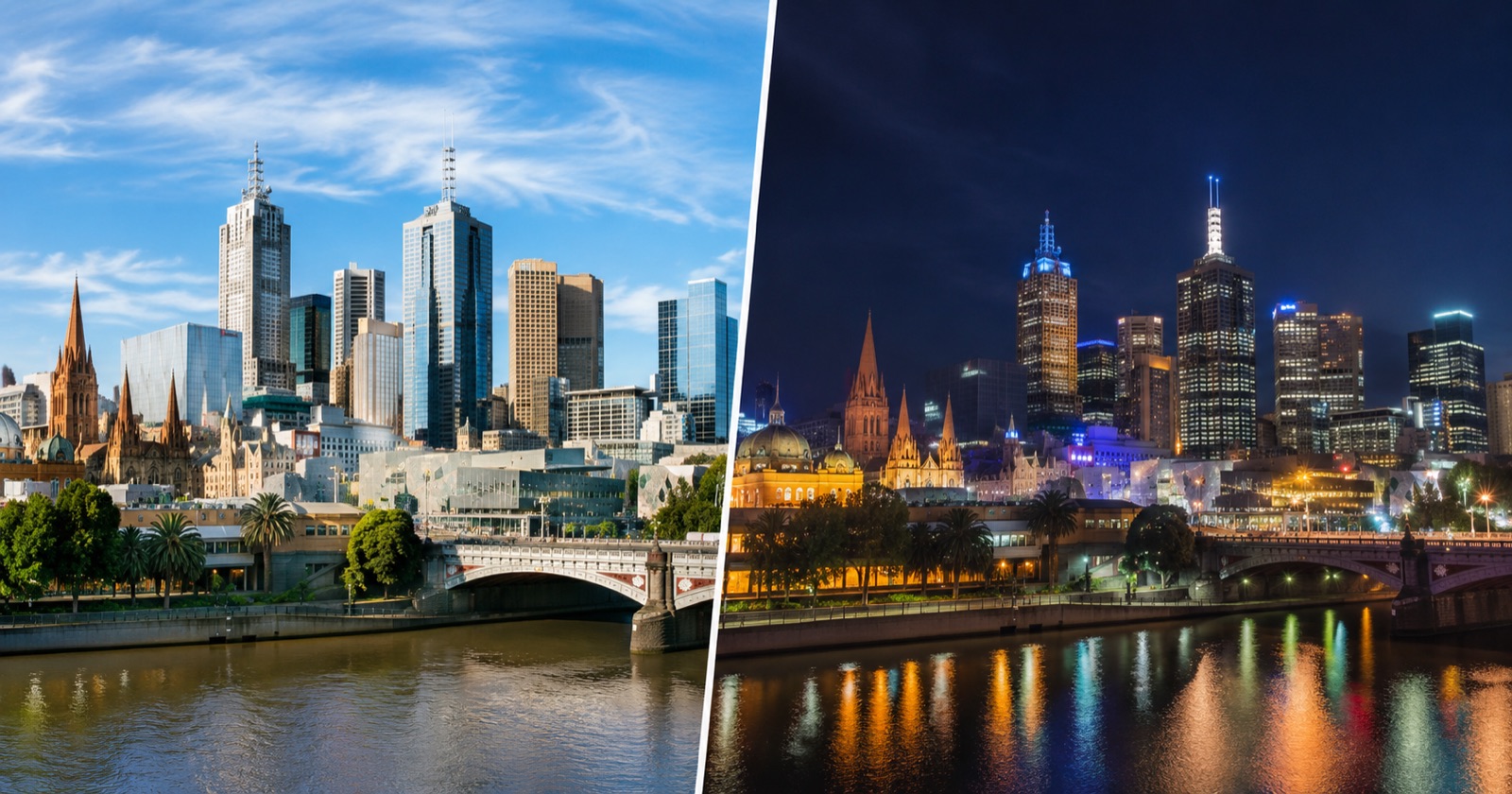 Melbourne de día y de noche